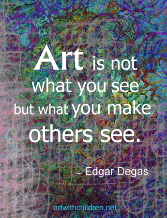 Degas Quote on colorful background